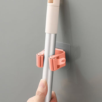 Pack of 3 Mop and Broom Self Adhesive Holder (Random Colour)