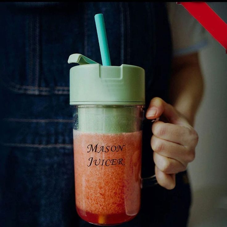 Mason Portable Mini Juicer Blender With Straw Cup